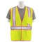Erb Safety Safety Vest, Unisex, Mesh, Class 2, S730, Hi-Viz Lime w/Pink Trim, MD 63322